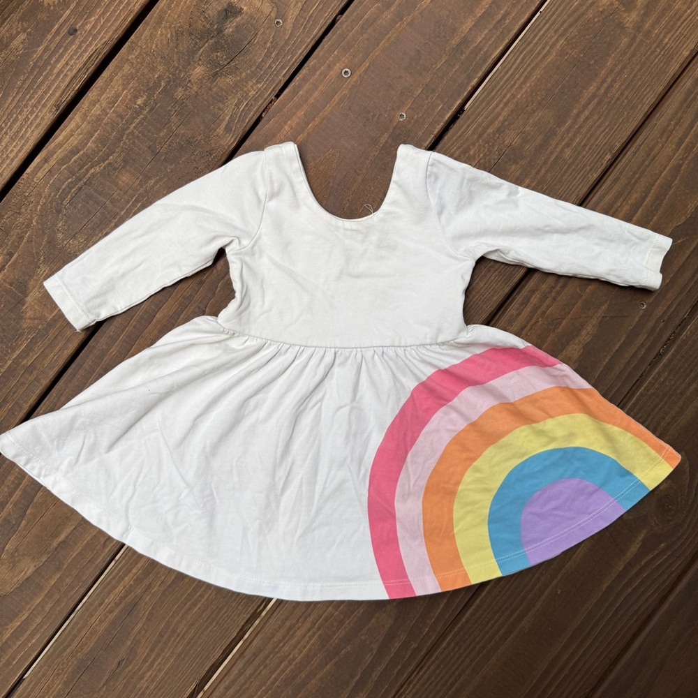Monica + Andy - Long Sleeve Rainbow Dress